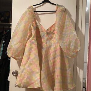 NWOT Selkie Pastel Puff Sleeve Dress